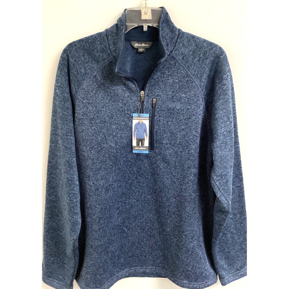 Eddie Bauer Men's Radiator Sweater Fleece 1/4-Zip Pullover SZ L NWT